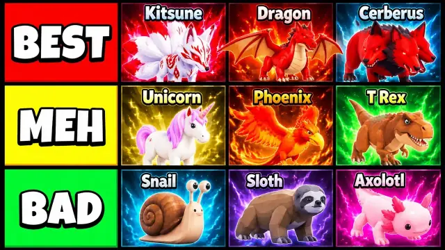 Ride A Pet pet tier list: All 30 Pets Ranked & Best Mounts